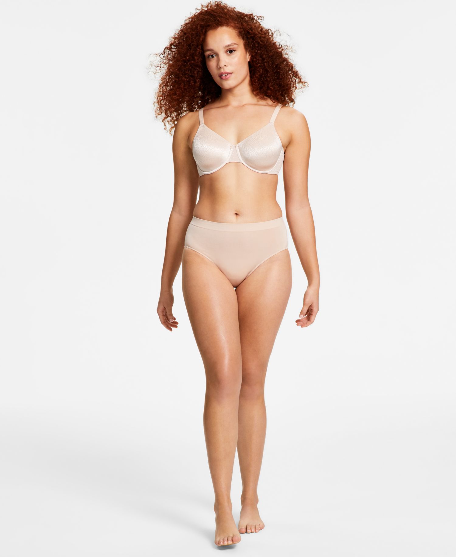 Women's Back Appeal Underwire Contour Bra & B-Smooth Brief Seamless Underwear