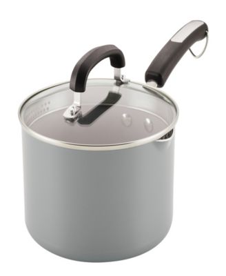 Ceramic Nonstick Straining 3 Quart Saucepan with Lid