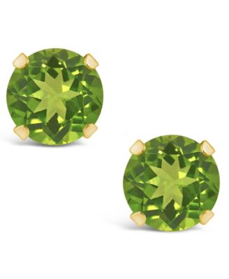 Gemstone Stud Earrings in 10k Yellow Gold