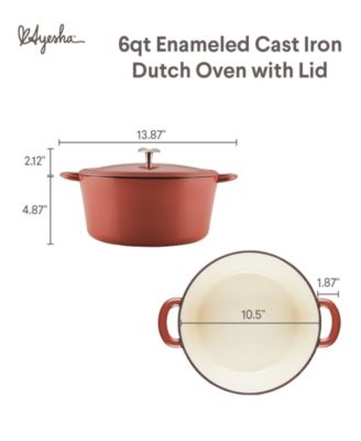 Enamelled Cast Iron 6 Quart Dutch Oven with Lid
