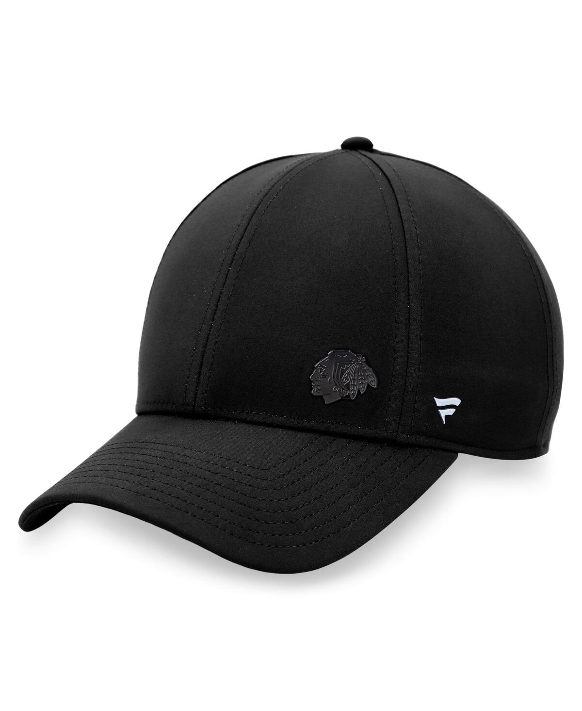 Fanatics Women's  Black Chicago Blackhawks Authentic Pro Road Structured Adjustable Hat
