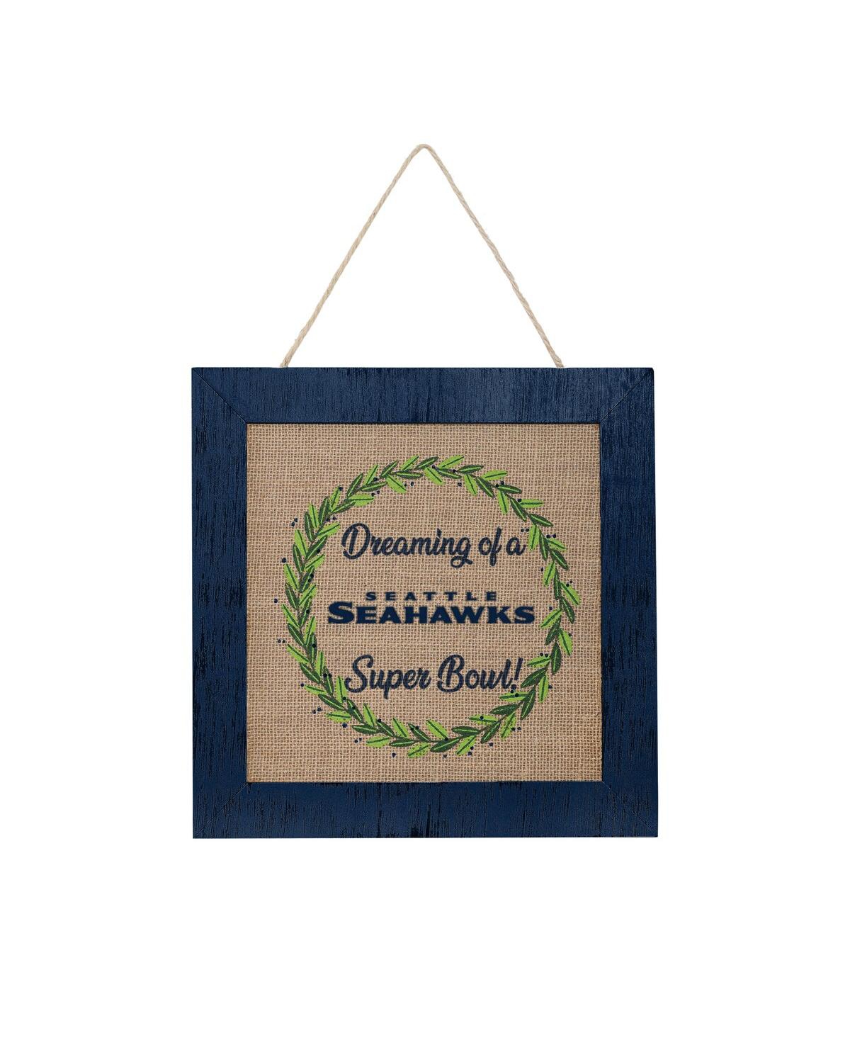 FOCO SEATTLE SEAHAWKS 12'' DOUBLE-SIDED BURLAP SIGN