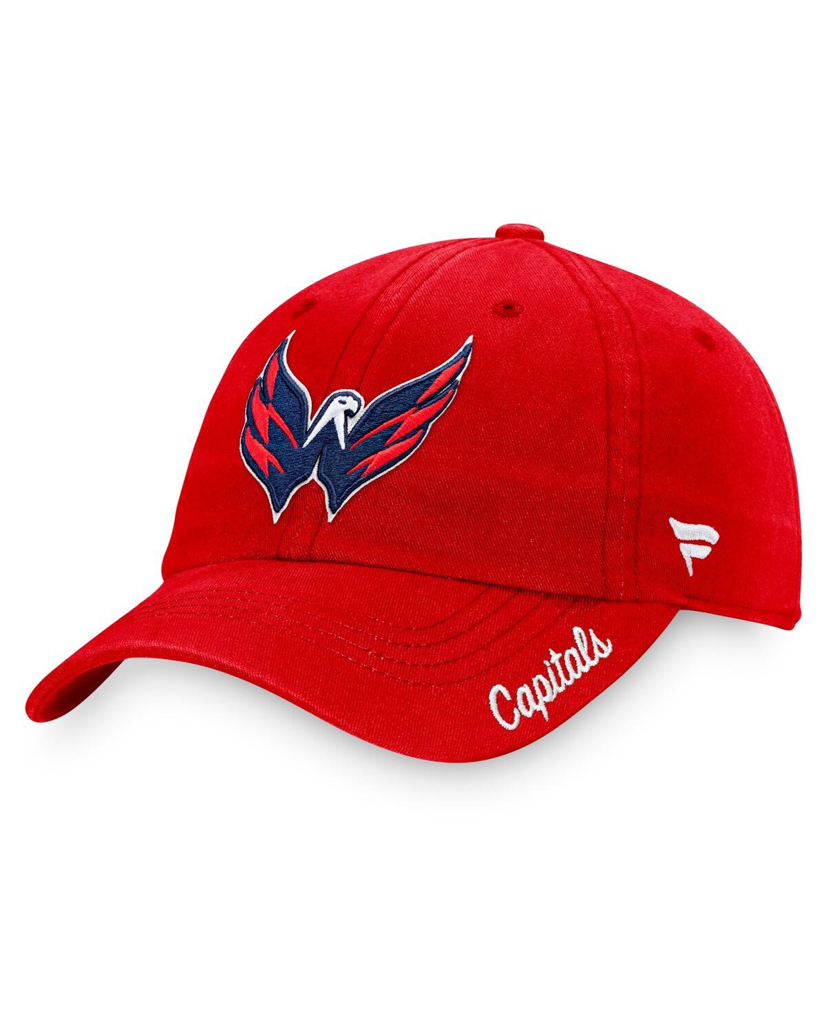 Fanatics Women's  Red Washington Capitals Primary Logo Adjustable Hat