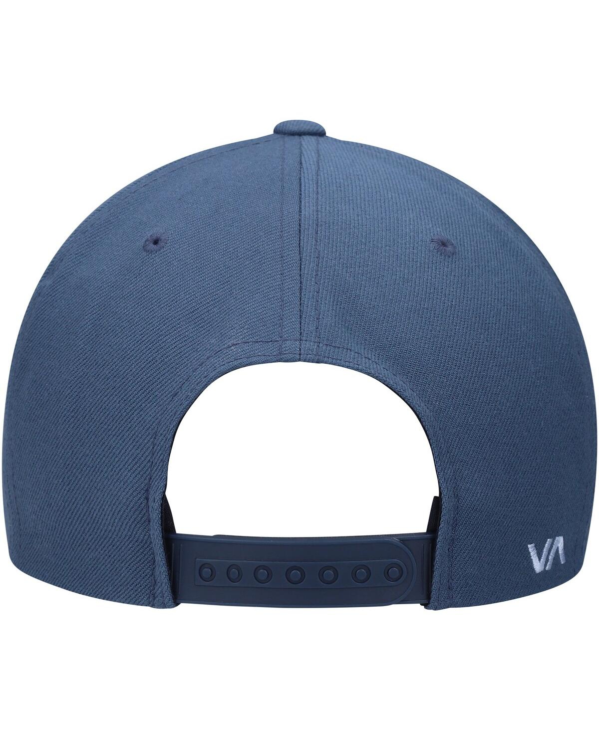 Shop Rvca Men's  Blue And Navy Twill Ii Snapback Hat In Blue,navy