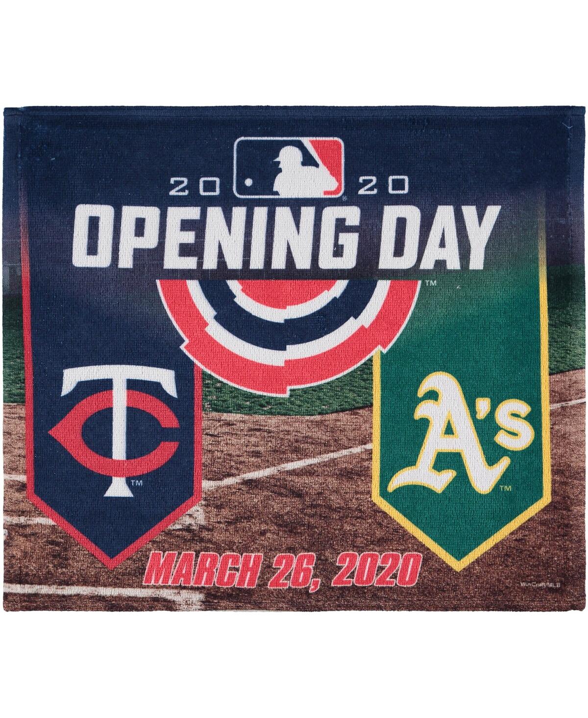 Wincraft Oakland Athletics Vs. Minnesota Twins 15" X 18" 2020 Opening Day Rally Towel In Multi