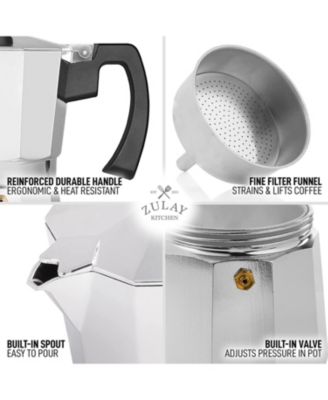 8 Cups Classic Stovetop Italian Style Espresso Maker Moka Pot