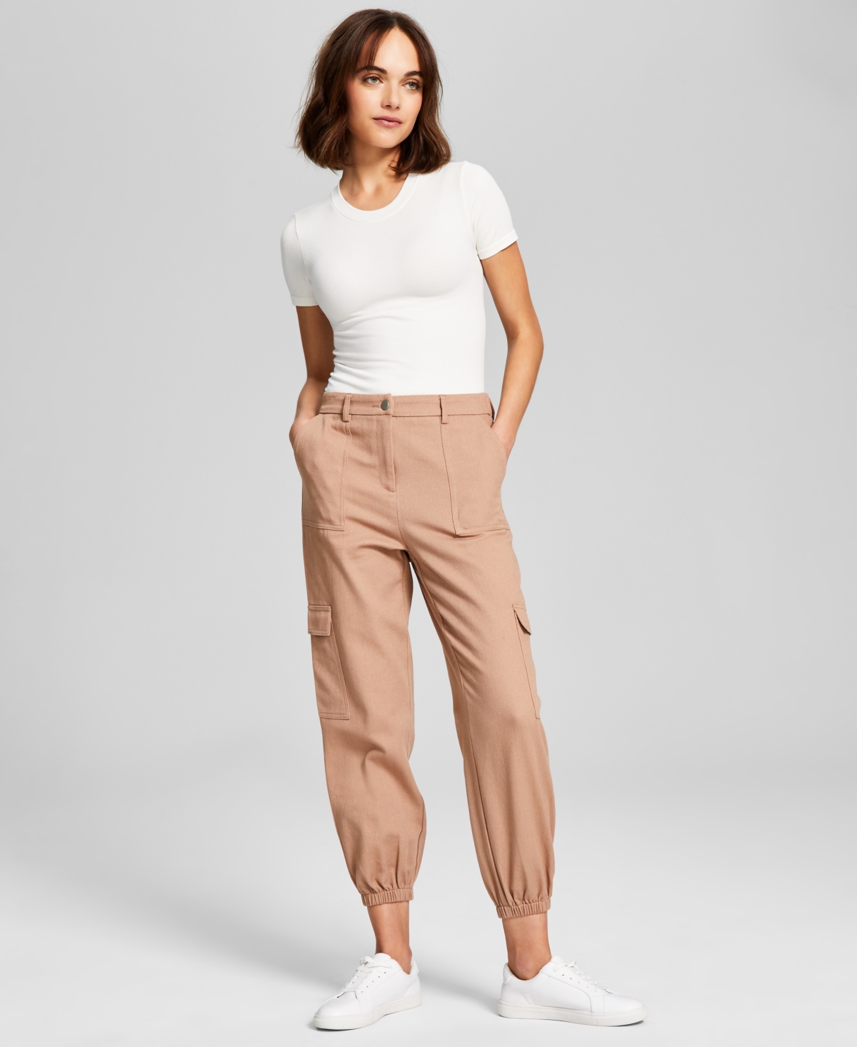  And Now This Women's Mid-Rise Cargo Jogger Pants