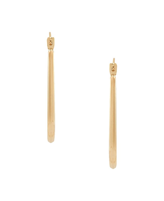 Macy's - Textured Oval Hoop Earrings in 14k Gold