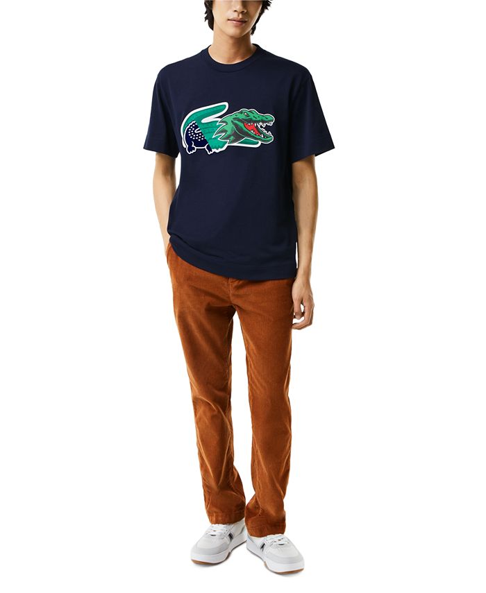 Lacoste Men's Oversized Crocodile LogoGraphic Crewneck TShirt