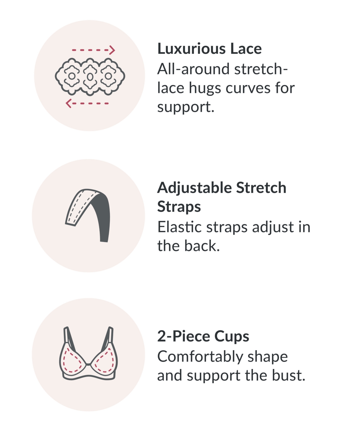 Glamorise Plus Size Full Figure Bramour Gramercy Luxe Lace Wireless Bralette