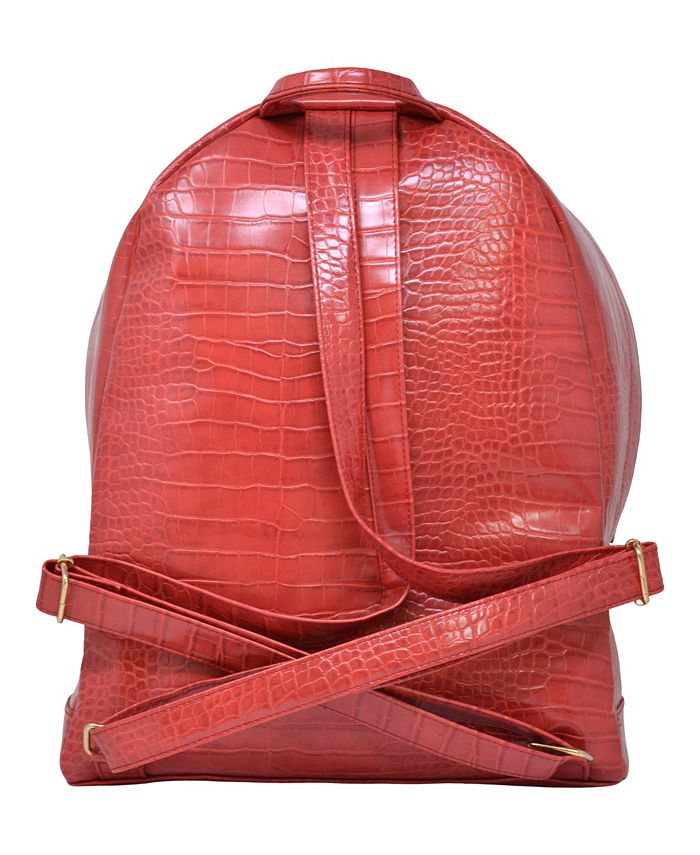 bebe Rena Croco Large Backpack Bag & Reviews - Handbags & Accessories