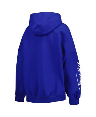 Women's Royal Los Angeles Rams Becca Drop Shoulder Pullover Hoodie