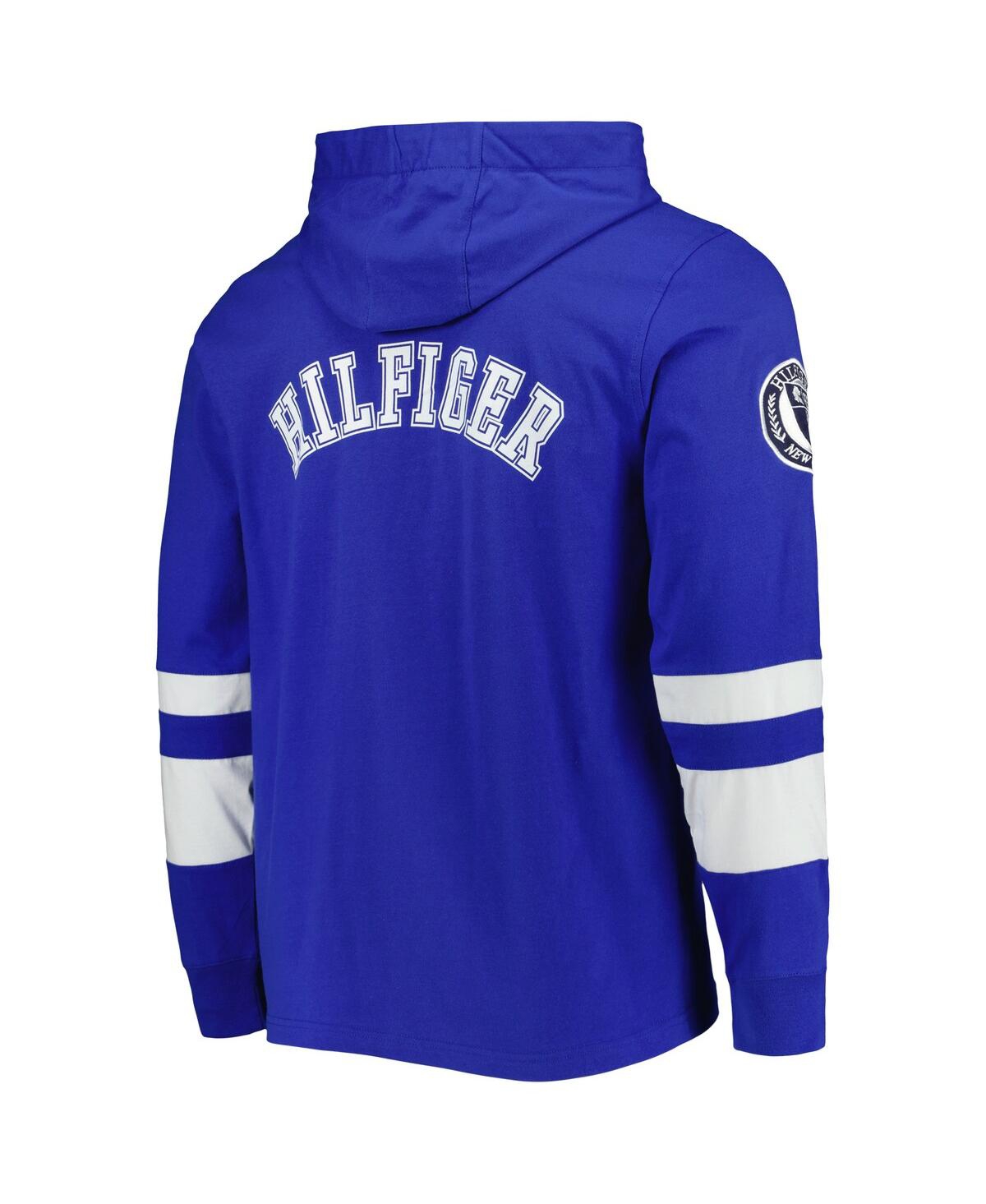 Shop Tommy Hilfiger Men's  Royal, White Indianapolis Colts Alex Long Sleeve Hoodie T-shirt In Royal,white