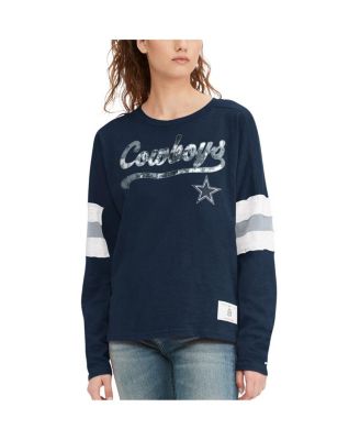 Youth Navy Dallas Cowboys Holiday Long Sleeve T-Shirt & Pants Pajama Set