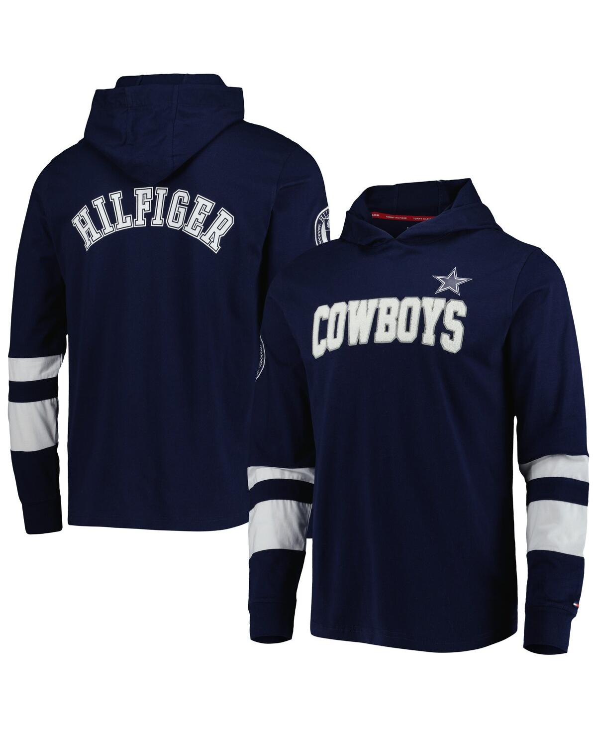 Tommy Hilfiger Men's Navy, White Dallas Cowboys Alex Long Sleeve