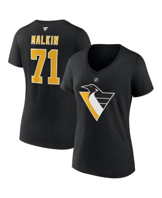 Women's Evgeni Malkin Black Pittsburgh Penguins Special Edition 2.0 Name and Number V-Neck T-shirt