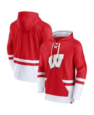 Men's Red Wisconsin Badgers First Battle Pullover Hoodie