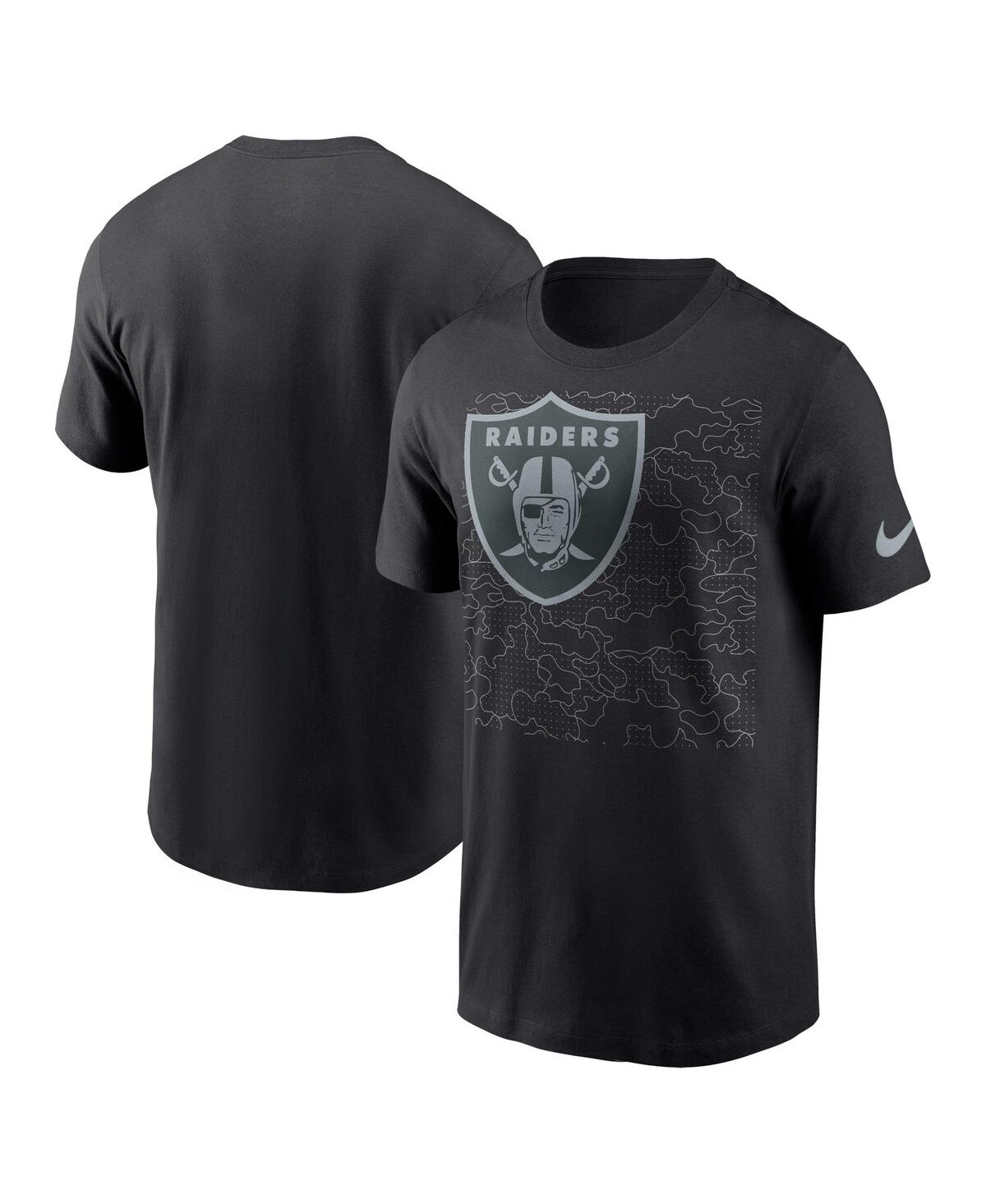 Shop Nike Men's  Black Las Vegas Raiders Rflctv T-shirt