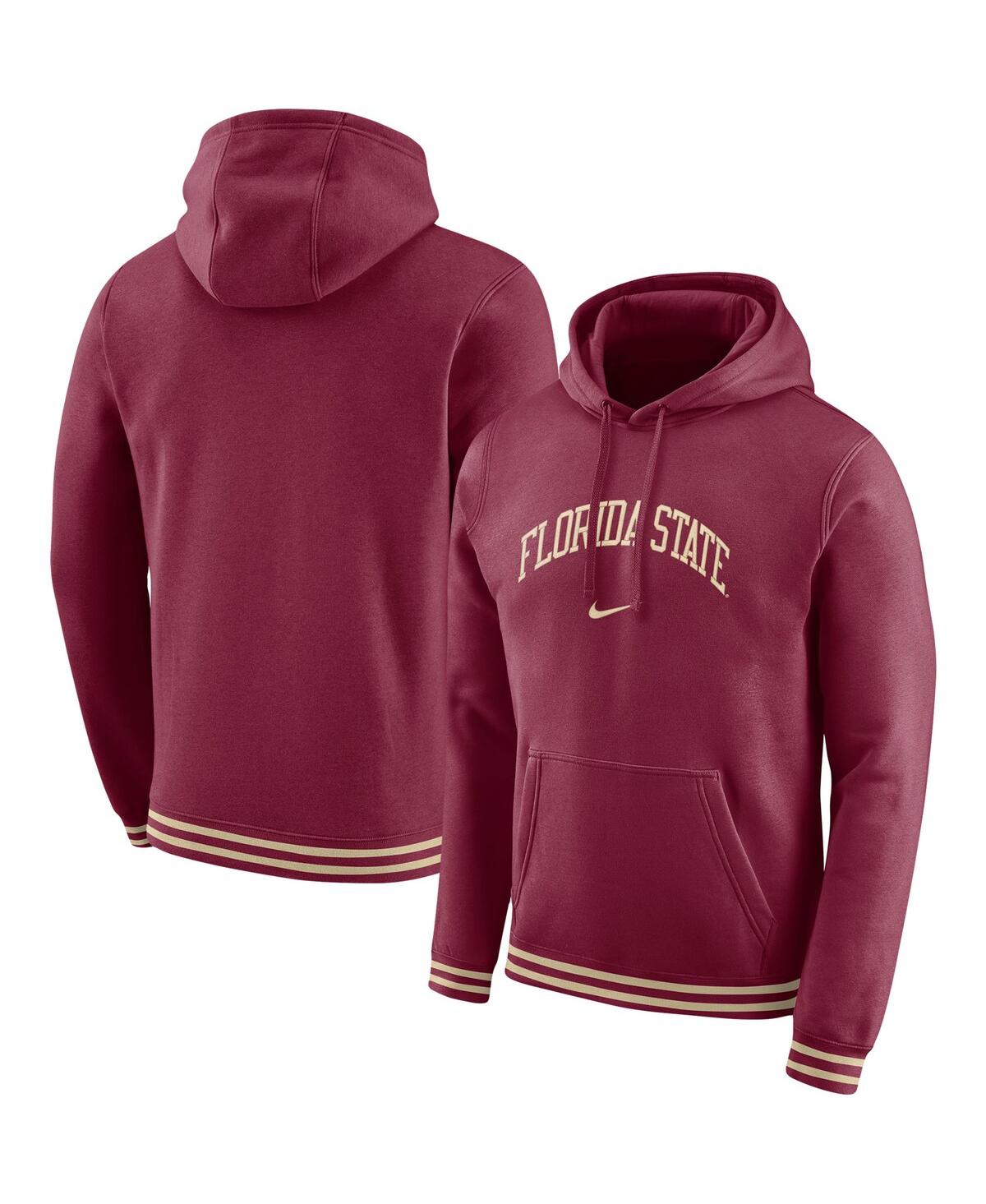 Men's Nike Garnet Florida State Seminoles Sketch Retro Pullover Hoodie