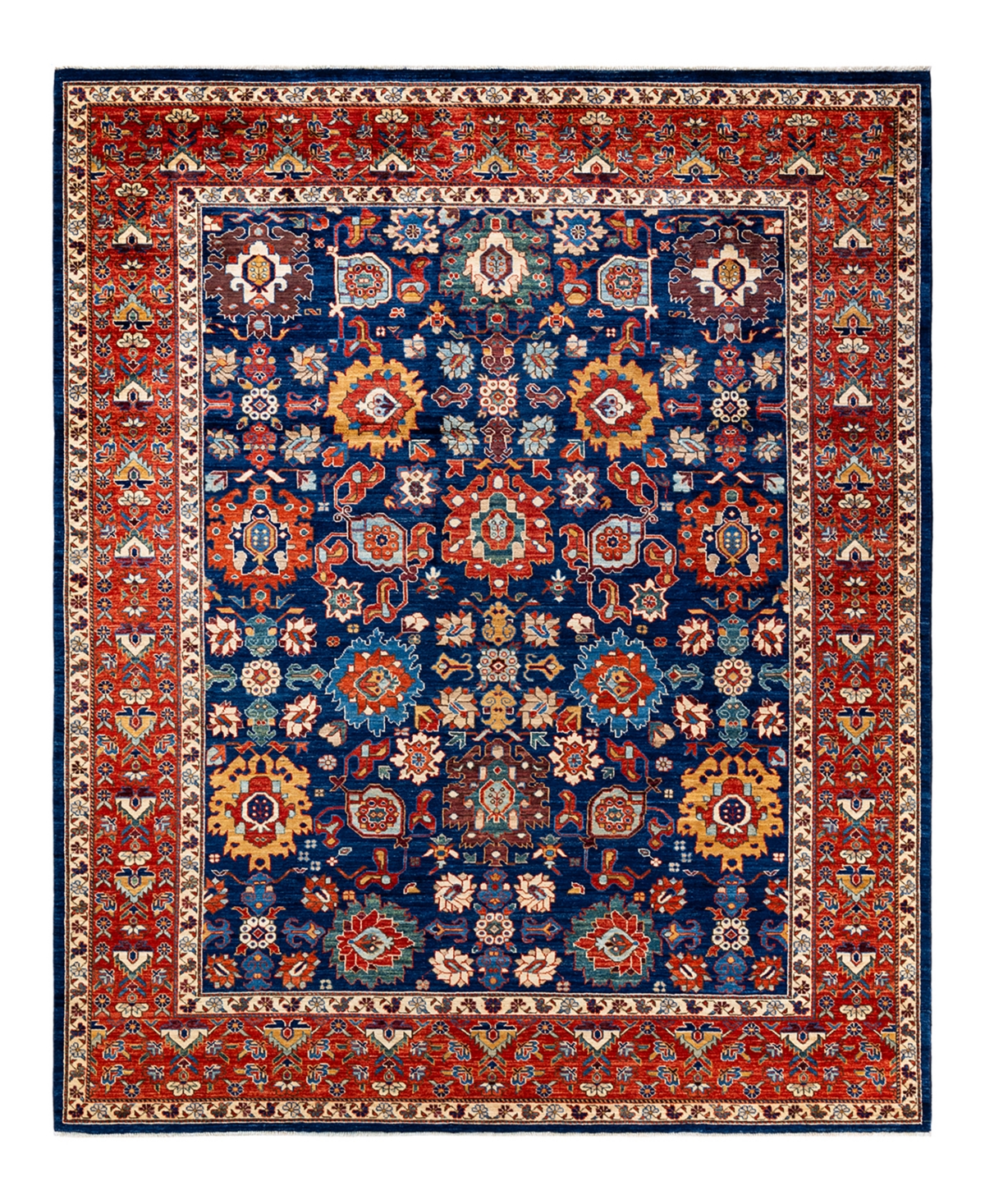 Adorn Hand Woven Rugs Serapi M1973 7'11in x 9'9in Area Rug - Blue