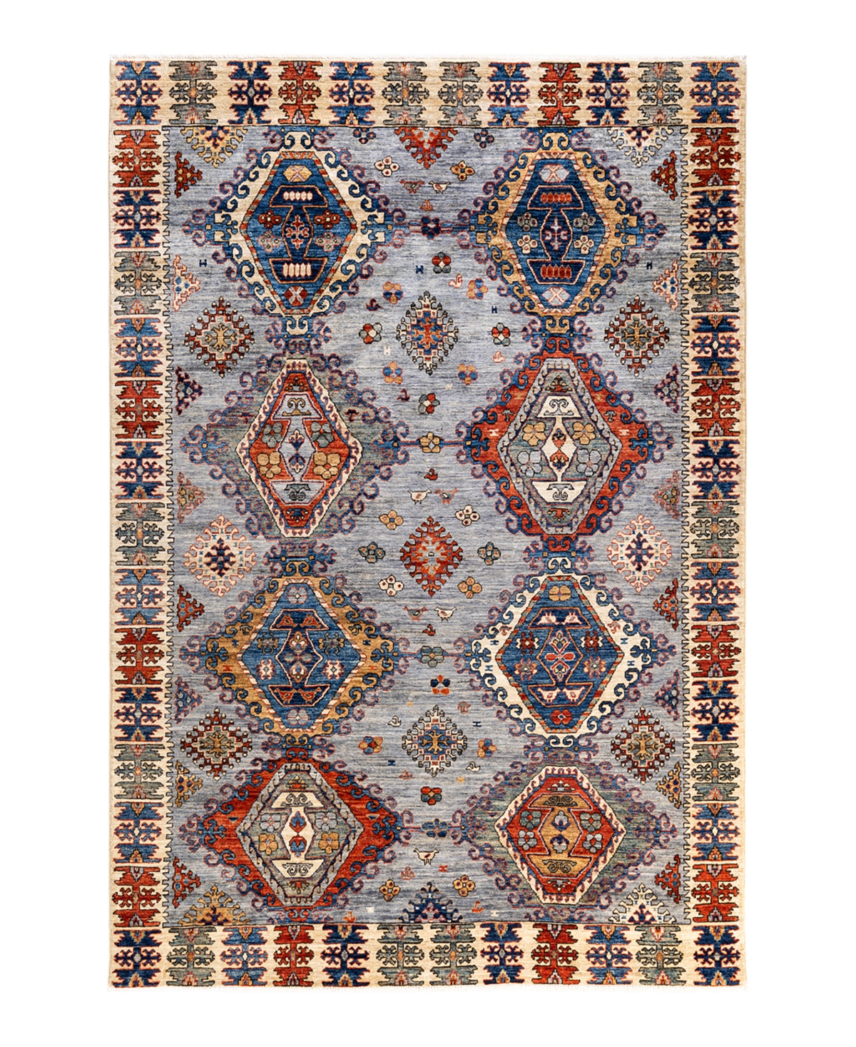 Adorn Hand Woven Rugs Serapi M1973 6'2in x 8'8in Area Rug - Gray