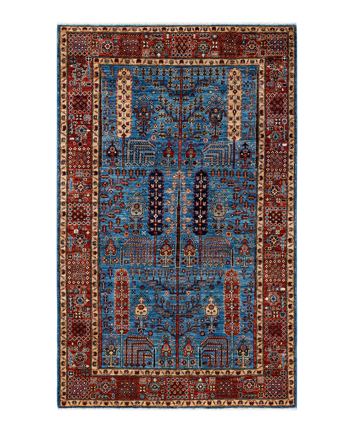 Adorn Hand Woven Rugs Serapi M1973 4'11in x 8' Area Rug - Mist