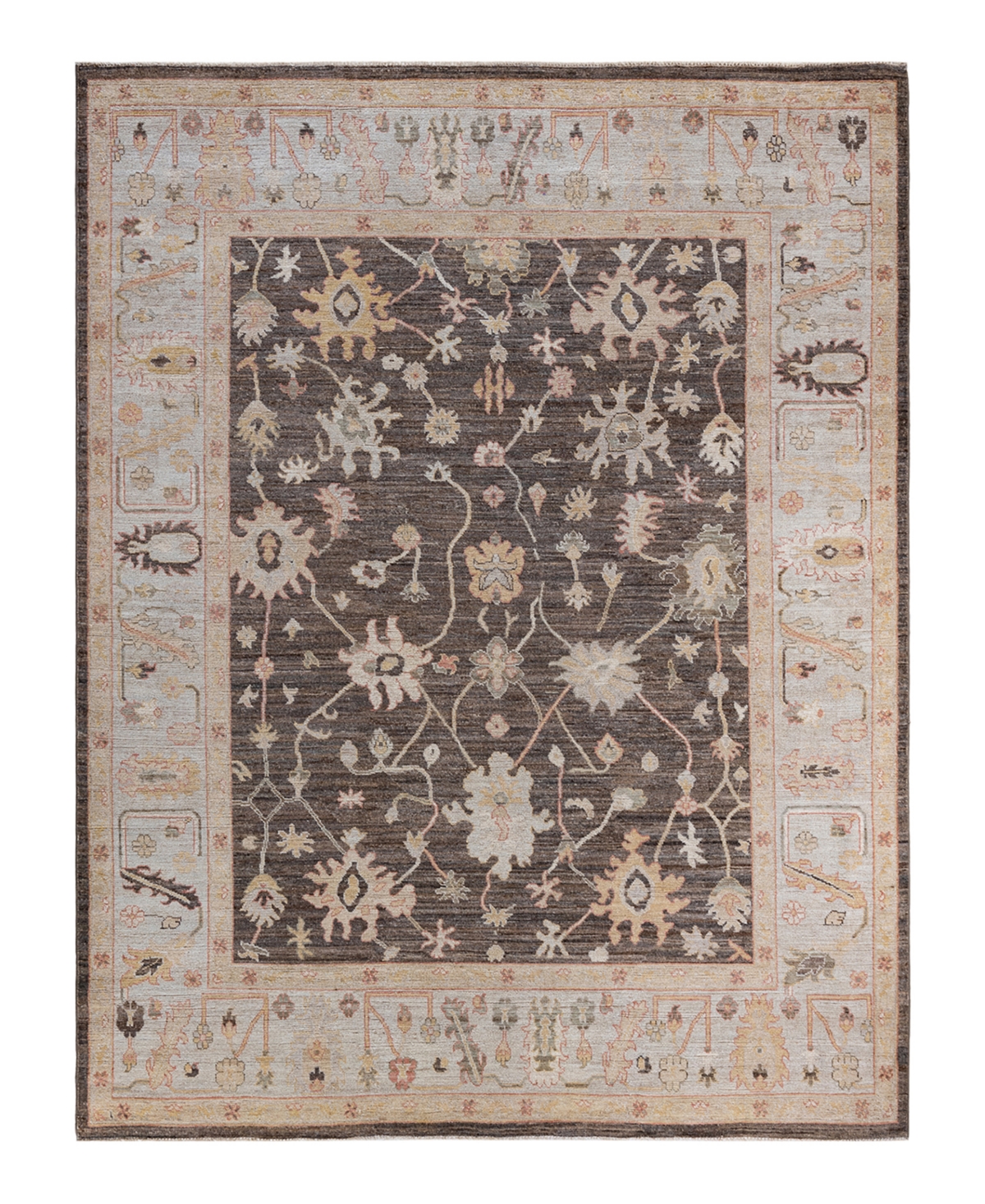 Adorn Hand Woven Rugs Oushak M1973 8'2" X 10'3" Area Rug In Brown