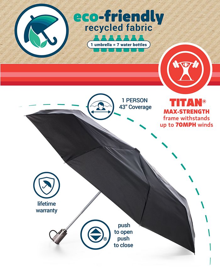 Totes Titan Large Auto Open Close Water Repellent Umbrella Macy's