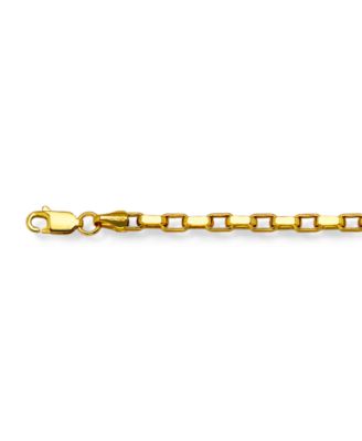 Elongated Box Link 22" Chain Necklace (3mm) in 14k Gold