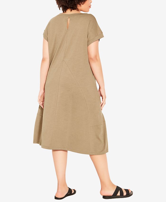 Avenue Plus Size Lilly Plain Dress & Reviews - Dresses - Plus Sizes ...