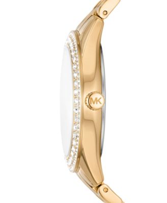 Women's Harlowe Three-Hand Gold-Tone Stainless Steel Bracelet Watch, 38mm
