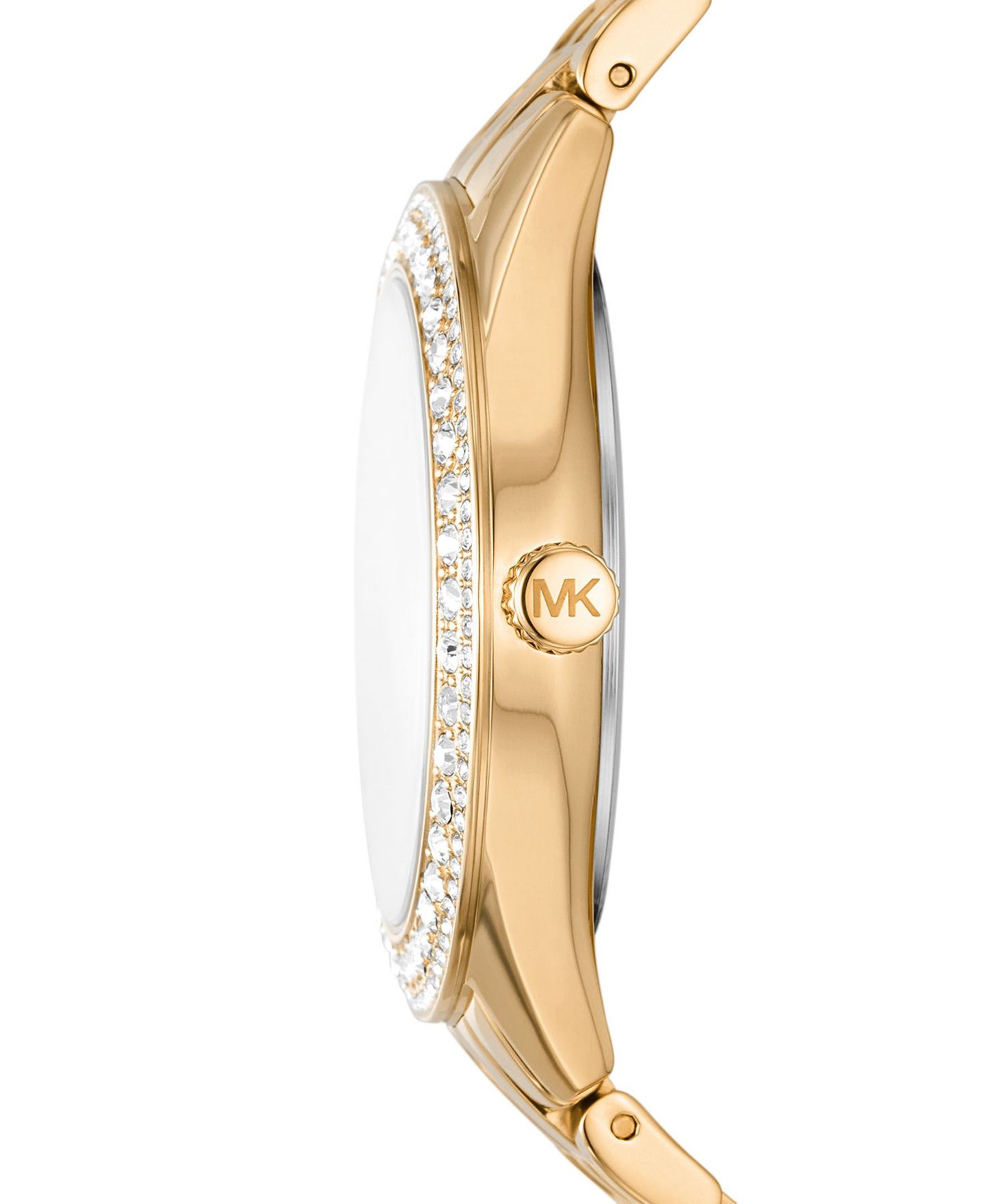 Женские часы Michael Kors Harlowe Three-Hand Gold-Tone Stainless Steel Bracelet Watch, 38mm — фото 2