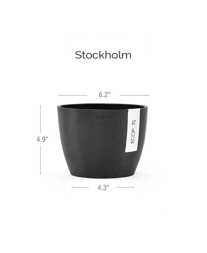 ECOPOTS Stockholm Indoor and Outdoor Modern Flower Pot Planter, 6in ...