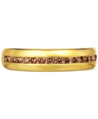 Chocolatier&reg; Men's Chocolate Diamond Band (1/2 ct. t.w.) in 14k Gold