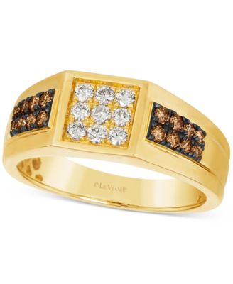 Le Vian Chocolatier® Men's Chocolate Diamond (1/3 Ct. T.w.) & Vanilla ...