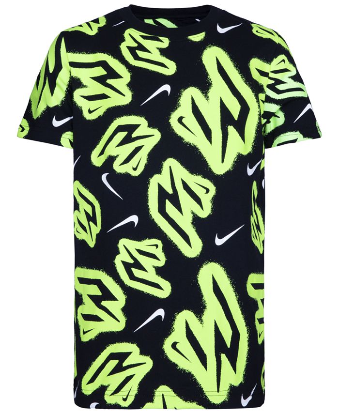 Nike 3BRAND by Russell Wilson Big Boys Short Sleeves Sprayed Icon T ...