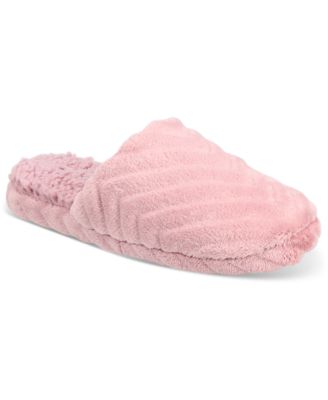 Photo 1 of S (5-6) Charter Club Women's Faux-Fur Chevron Slippers, Created for Macy's