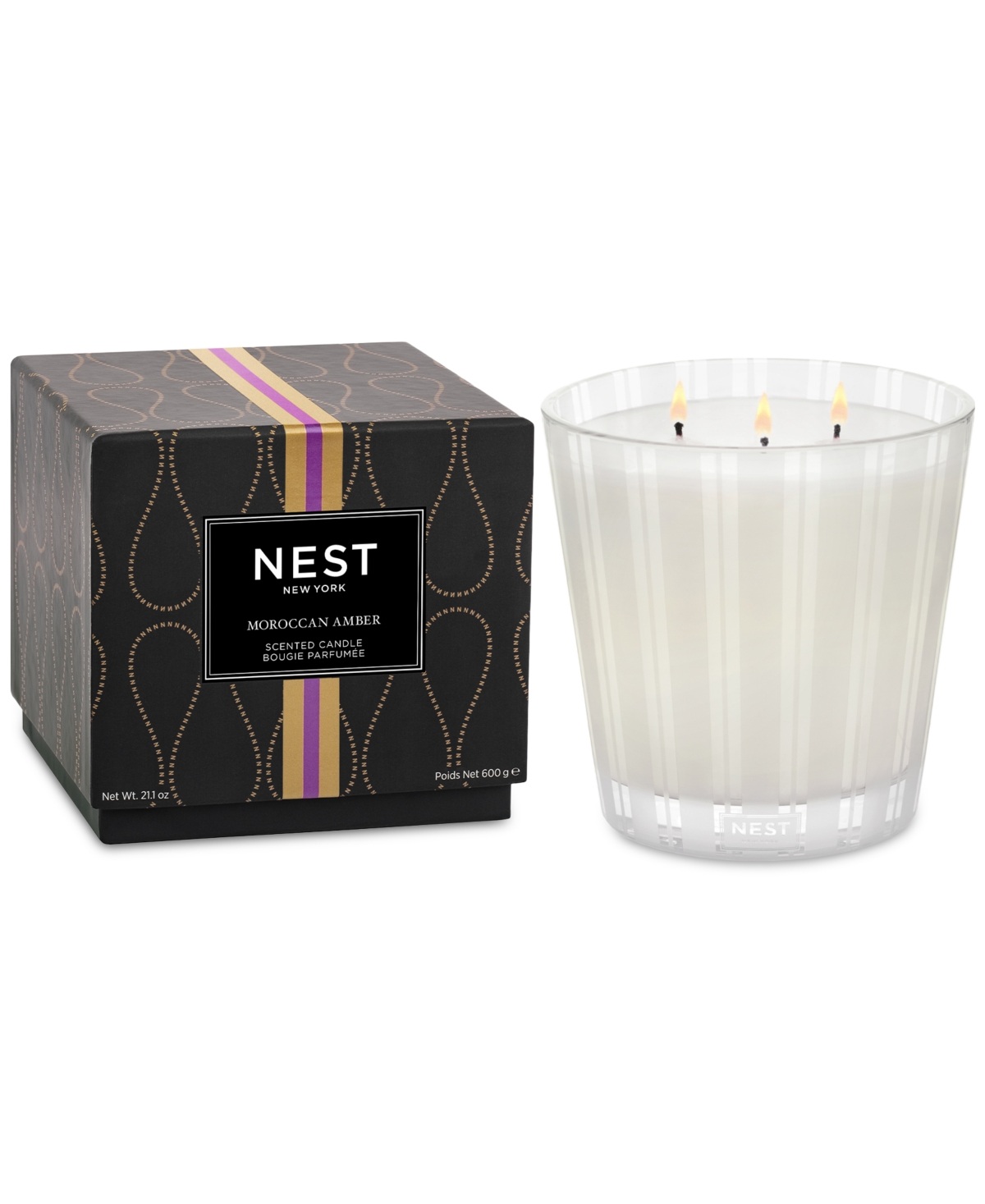 NEST NEW YORK MOROCCAN AMBER 3-WICK CANDLE, 21.1 OZ.