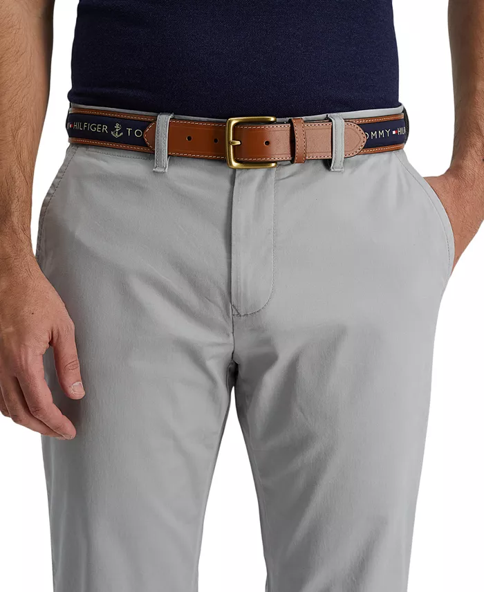 Men's Tri-Color Ribbon Inlay Leather Belt - thumbnail 4