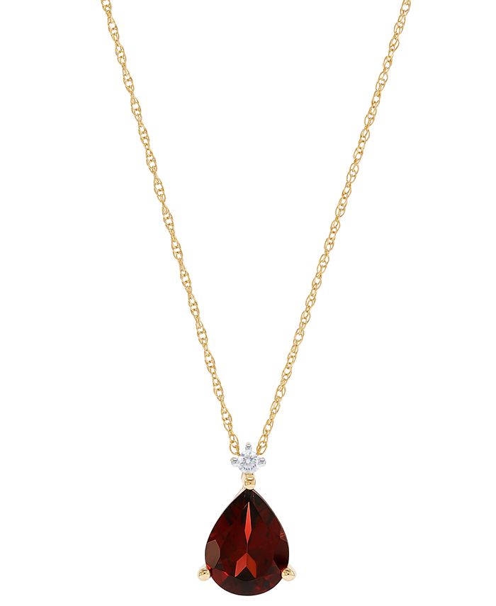 Macys shop garnet necklace