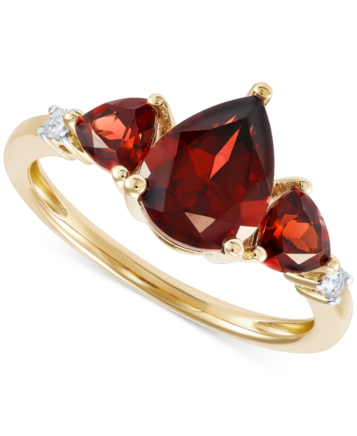 Macy's Garnet (2-3/4 Ct. T.w.) & Diamond (1/20 Ct. T.w.) Ring In 14k Gold