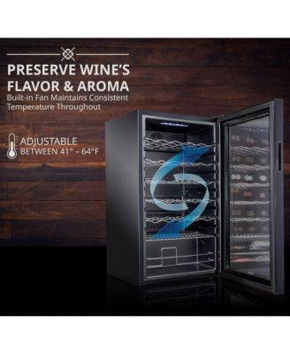 Freestanding Wine Refrigerator, 34 Bottle Wine Cooler