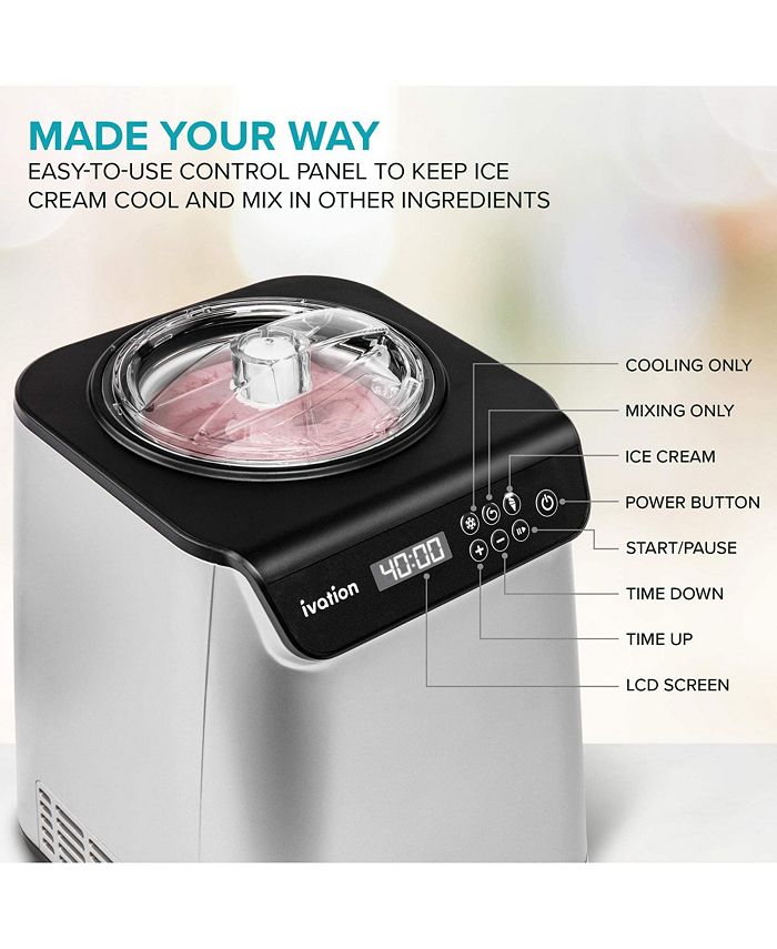 Ivation Automatic Ice Cream Maker Machine with Builtin Compressor Macy's