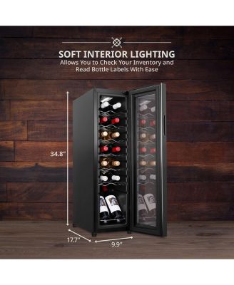 Freestanding Wine Refrigerator, 14 Bottle Wine Cooler