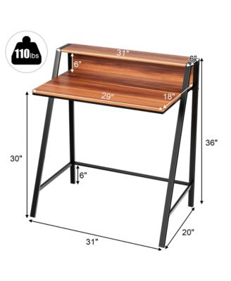 2 Tier Computer Desk PC Laptop Table Study Writing