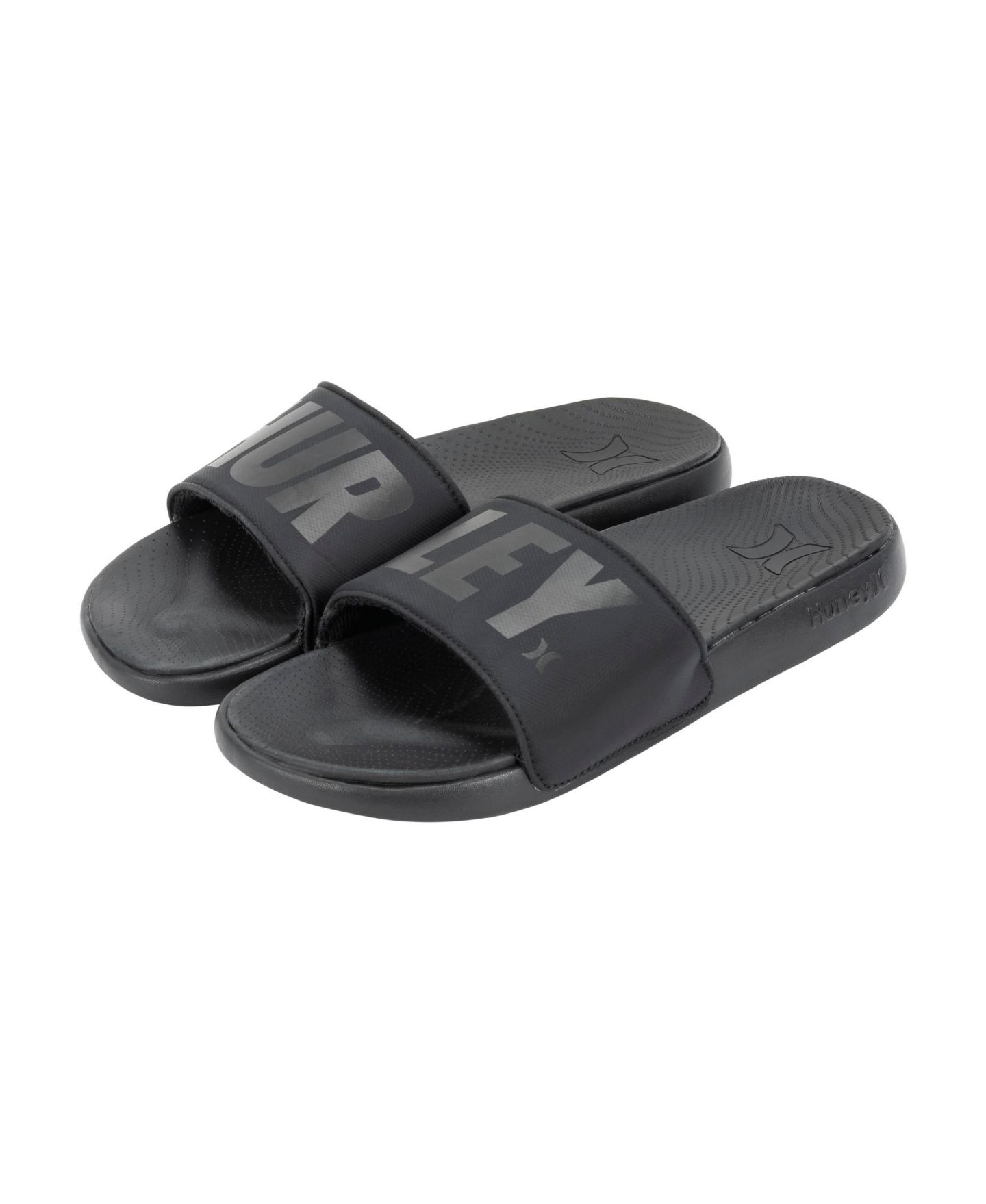 Мужские сандалии Hurley Jumbo Tier Slide, цвет: Чёрный / Белый — фото 1