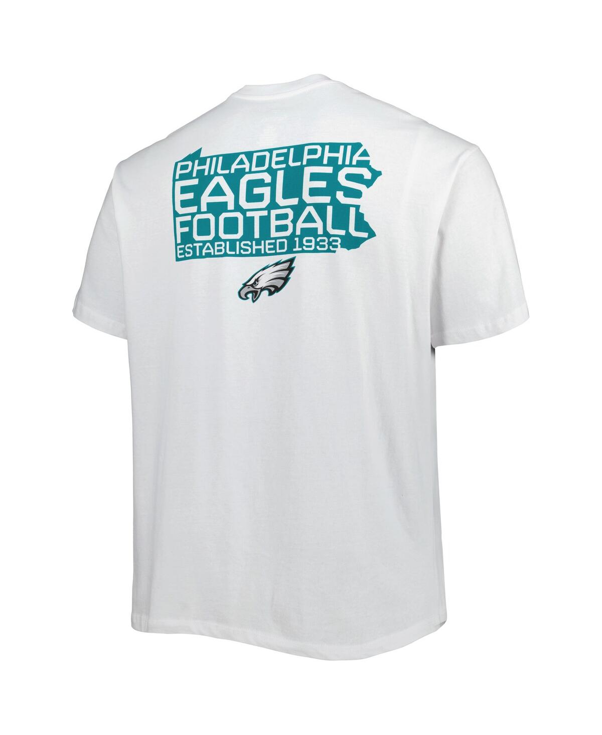 Men's FanaticsPhiladelphia Eagles Big and Tall Hometown Collection Hot Shot T-shirt - White