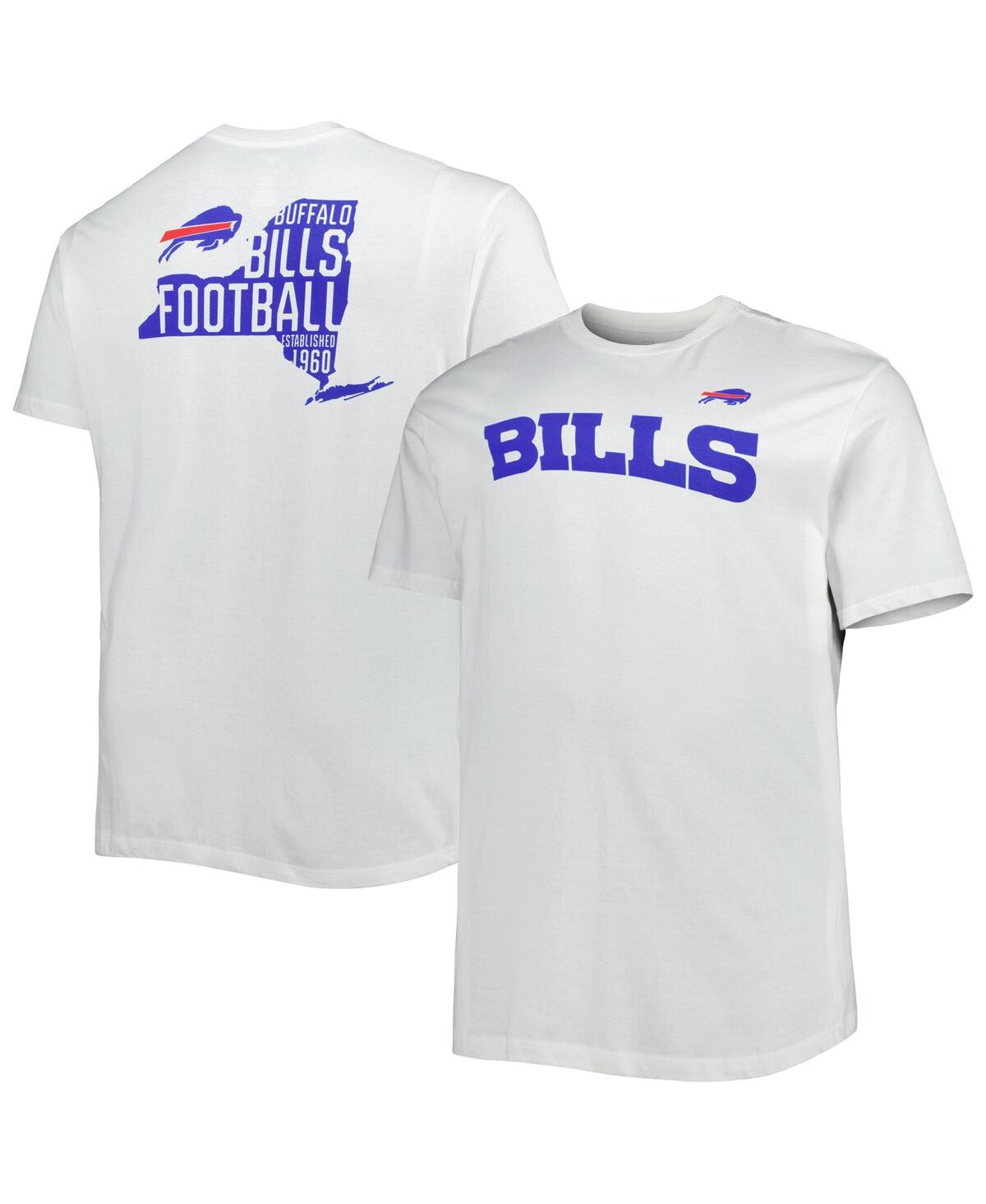 Shop Fanatics Men's  White Buffalo Bills Big And Tall Hometown Collection Hot Shot T-shirt