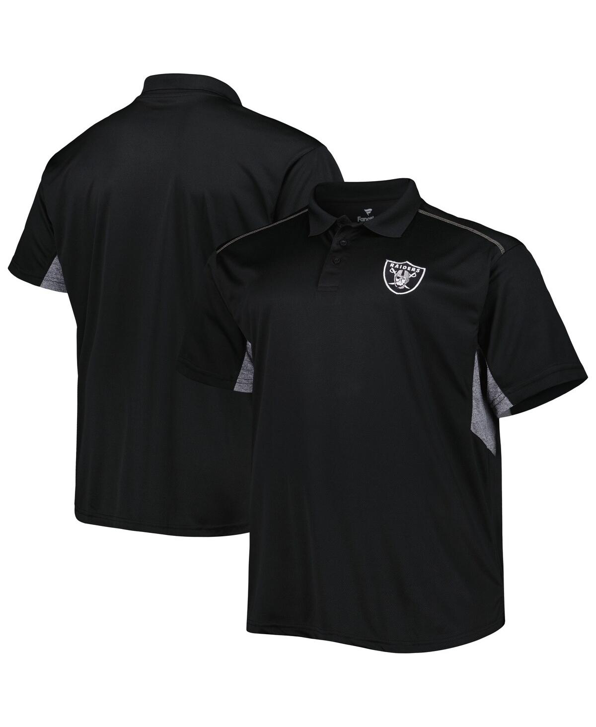 Shop Profile Men's Black Las Vegas Raiders Big And Tall Team Color Polo Shirt