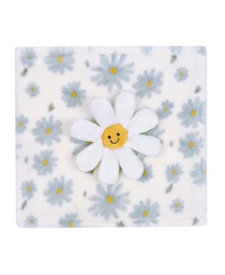 Sweet Daisy Lovey White Flower Plush Security Blanket